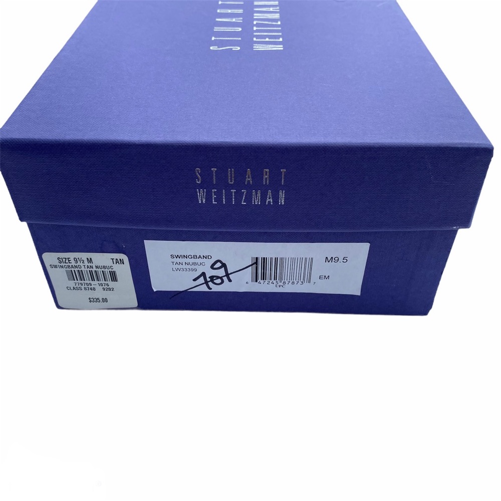 Stuart Weitzman tan swingband suede strap shoe 9.5 - Picture 12 of 13